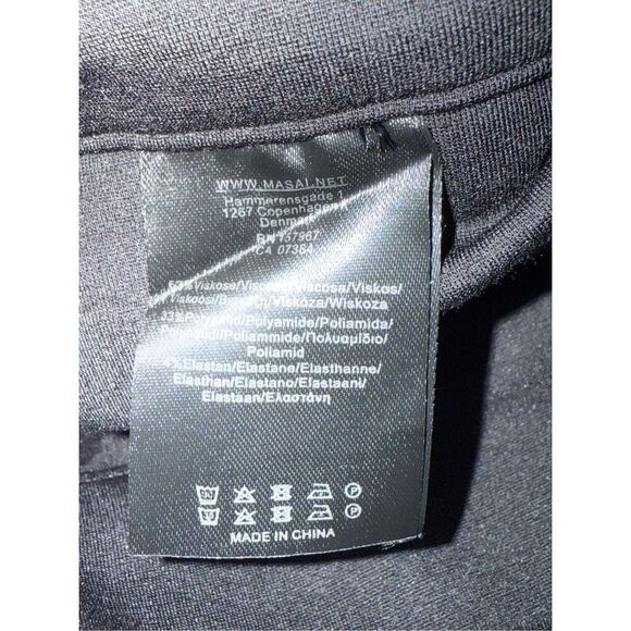 NWT Masai Copenhagen Womens Pintuck Piana Pleat Pull-On Crop Pants Black Sz XL - Picture 12 of 12